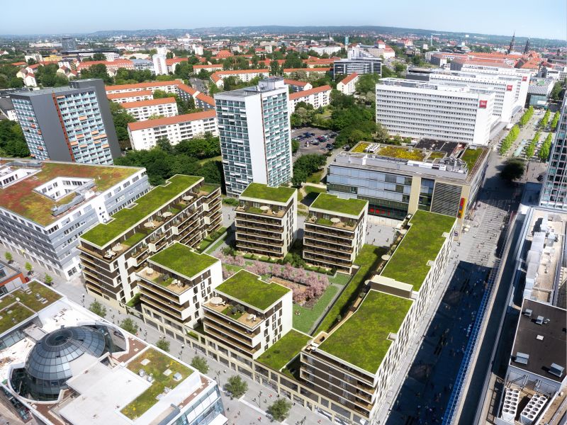 LEED-Zertifizierungen – Nachhaltige Bauprojekte - Zertifizierung, Prager Caree Dresden